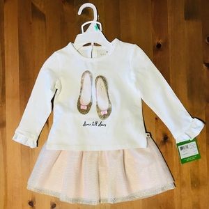 Kate Spade Glitter Flats Skirt Set Size 18 Months